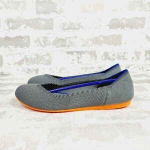 NEW Rothy's The Flat Grey Knit Round Toe Slip On Comfy Loafers C270